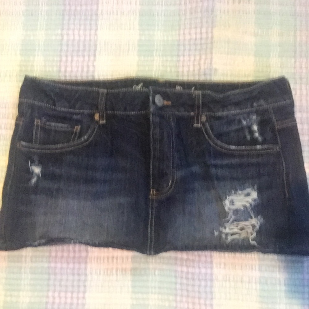 Jean mini skirt